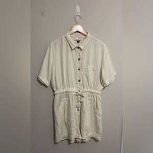 Universal Thread Beige Button-Up Romper